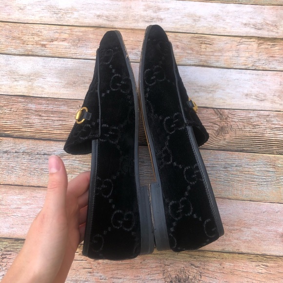 Gucci Jordaan GG Velvet Loafers - Picture 3 of 12